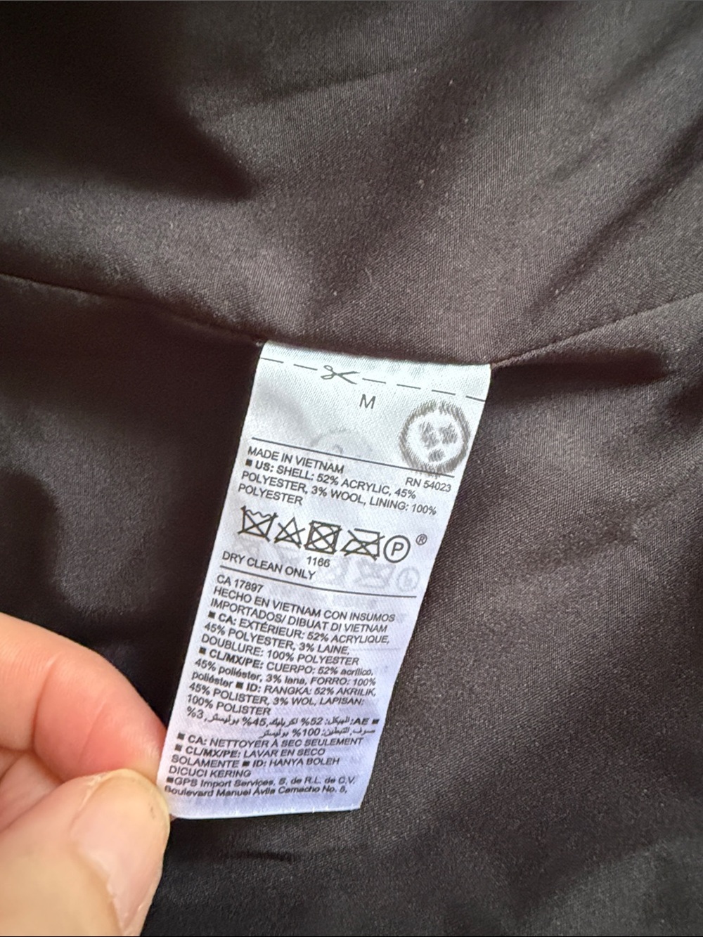Old Navy Black Wool-Blend Oversized Overcoat | Women's Size M - Picture 5 of 8